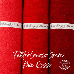Mix Rosso Feltro Lanoso 2 mm La Bottega di Elisa